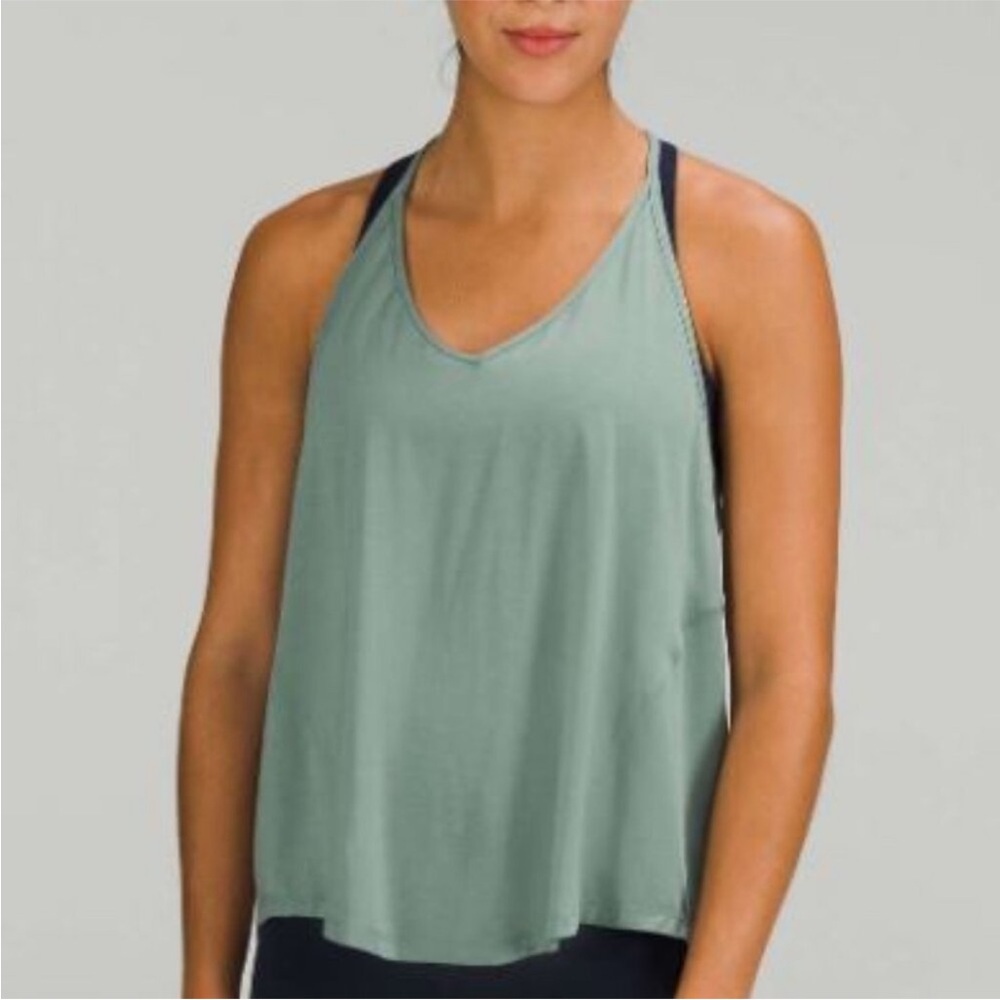 Lululemon Modal Silk Yoga Tank Top - Tidewater Teal - Size 2 - New with tag